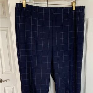 Ann Taylor perfect spring Navy Checkered Pants